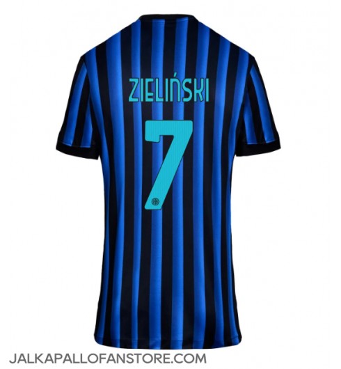 Inter Milan Piotr Zielinski #7 Kotipaita Naisten 2025-26 Lyhythihainen Inter Milan Piotr Zielinski #7 Kotipaita Naisten 2025-26 Lyhythihainen